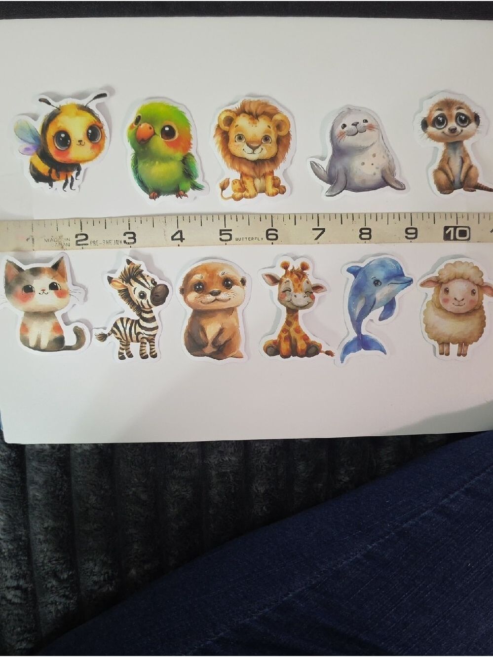 Cute Small Pets Animal Sticker Set - Multicolor - Lot Of 11 Stickers
